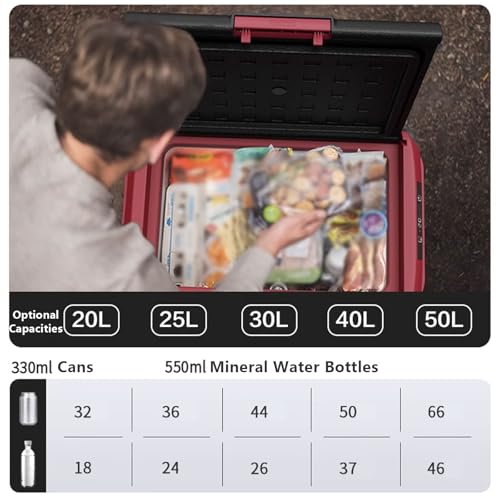 Refrigerador portátil 12V 24V de doble uso camping y coche con panel extraíble 5