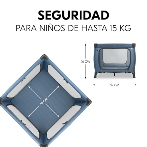 Miniatura 3 de Hauck Sleep N Play Sq Set De Cuna De Viaje Y Parque Infantil Bebe - Cuna Gemelar Con Colchón Desde El Nacimiento, Corralito Xl Plegable, Parques Infantiles Bolsa De Transporte Incluida - Azul
