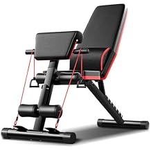 Adjustable Weight Bench, Foldable Workout Bench with Preacher Pad & Leg Extension, 1000LBS Capacity Heavy Duty Foldable Workout Bench for Home Gym Full Body Workout
