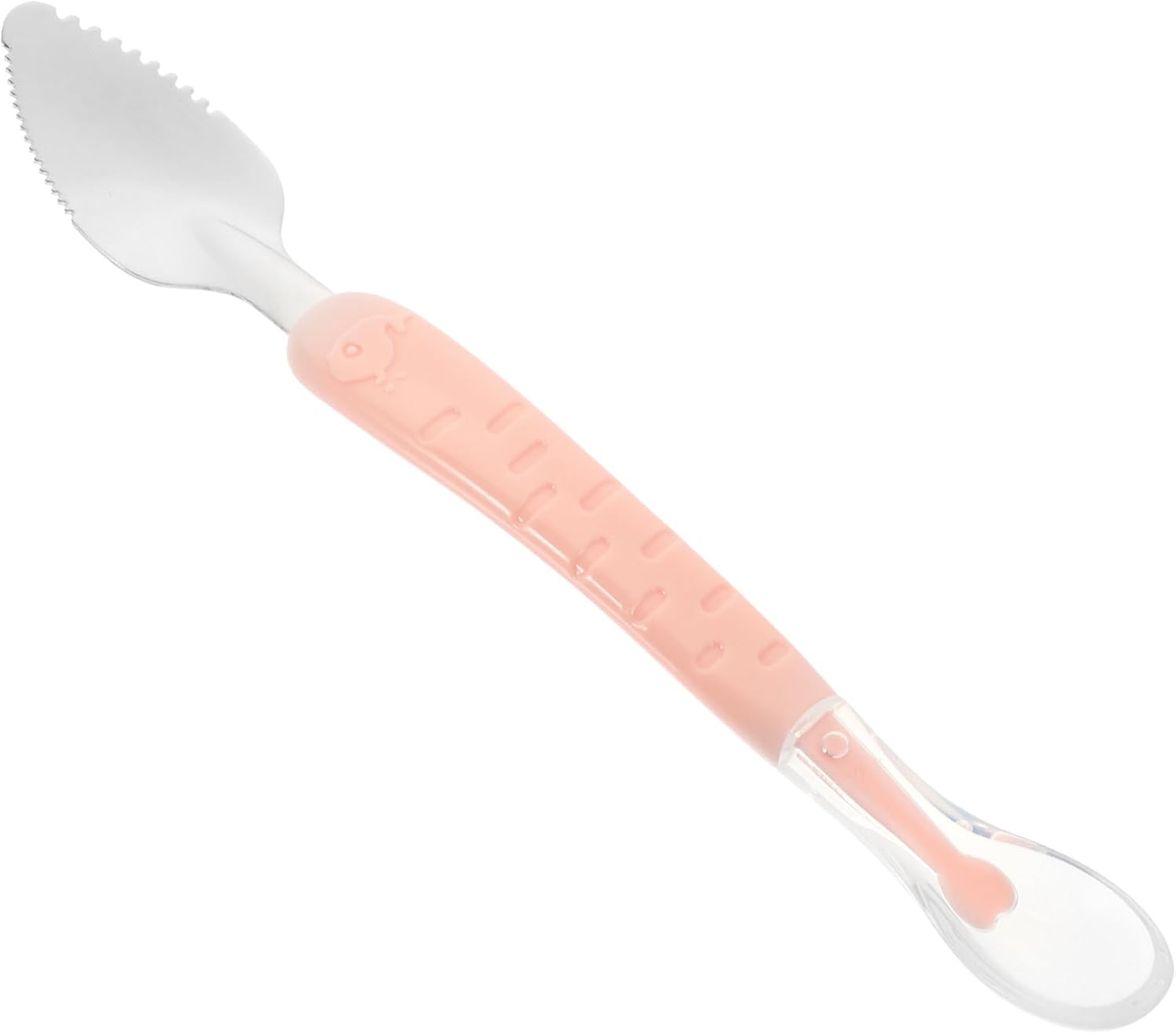 TOYANDONA Double Head Spoon with Silicone Heads Serrated Fruit Scraper for Puree Includes Portable Storage Box Supplies for Complementary Food and Travel