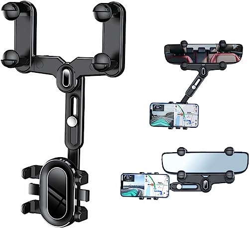 Rearview Mirror Car Phone Holder – 1PC 360° Rotatable & Adjustable Universal Phone Mount for Smartphones, Multifunctional Car Accessories, Secure Anti-Slip Design, Fits Most Mobile Devices by MEISO - Used condition - Image 7