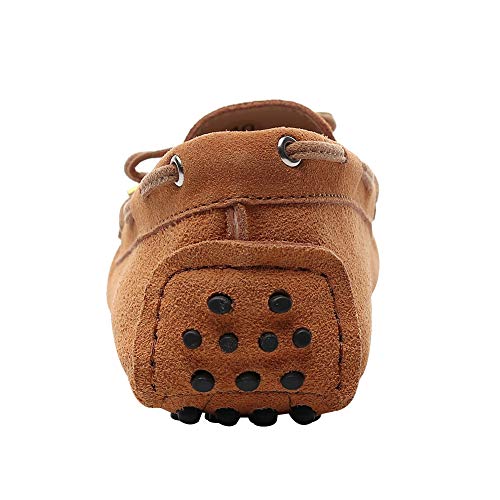 Image of ANUFER Women's Classic Suede Penny Loafers Comfort Handmade Slipper Moccasins