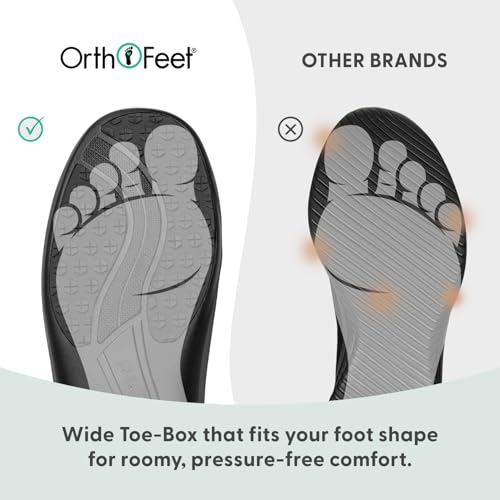 Orthofeet Women's Orthopedic Lorin Hands-Free Faux Fur-Lined Slipper, Black, Size 11.5 by Orthofeet - Image 6