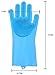 An-Pear Pet Grooming Gloves,Heat Resistant Silicone Hair Remover Mitt Gloves w/Thick Teeth&5-Finger Design for Bathing&Messaging，5.9