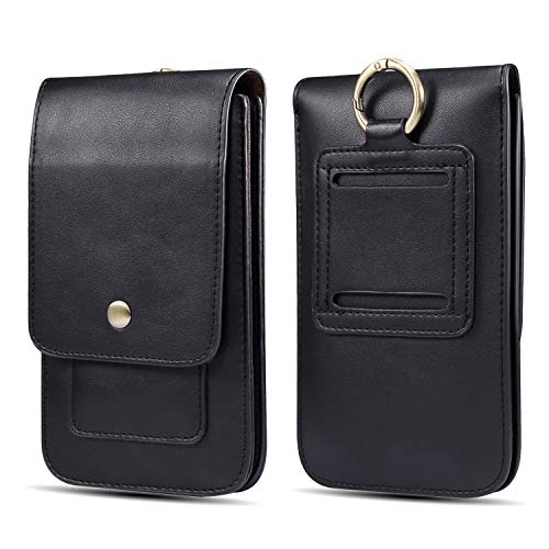 Bolsa de cintura de couro premium com clipe compatível com iPhone Xs Max,11 Pro Max,XS, X, compatíve