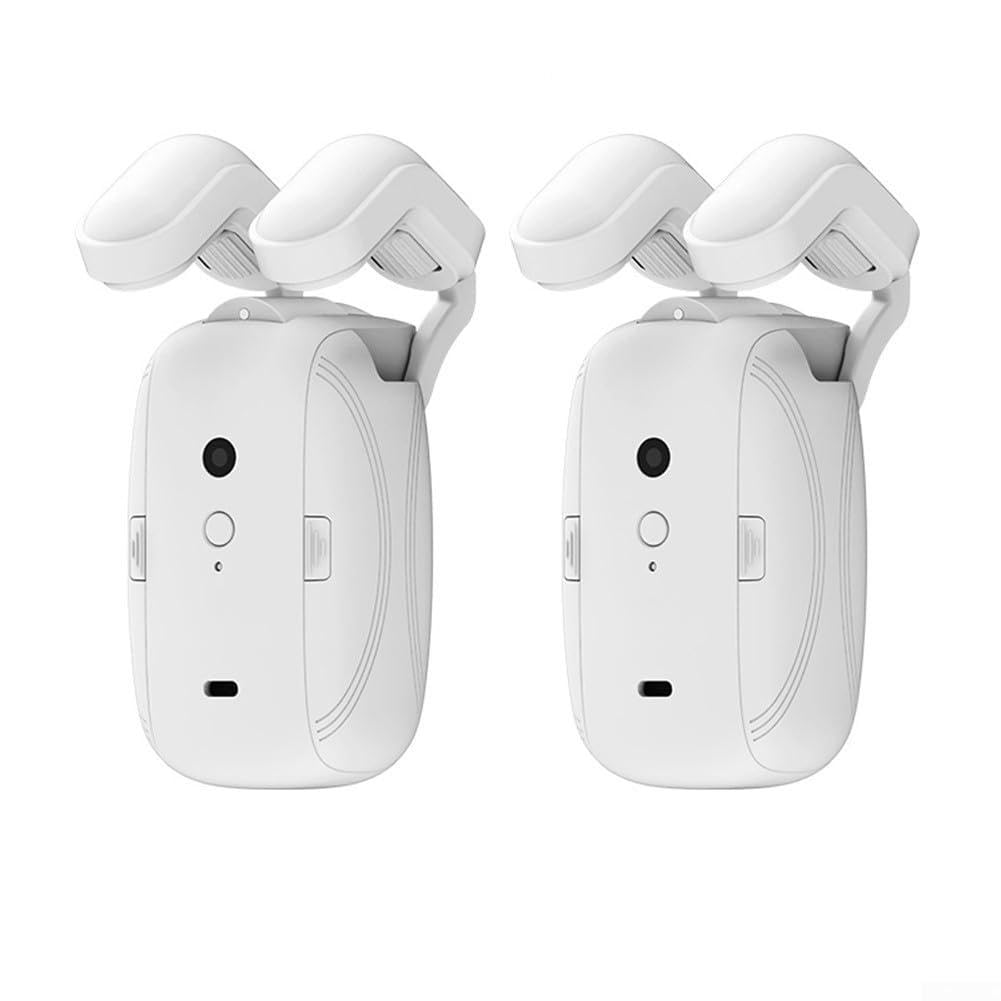 HavenlyCove Smart Home for zigbee Curtain Motor for Tuya App, Automatic Electric Opener for Roman Rod T U Rail, Voice Control Compatible for alexa Google Home, 4000mAh Powered Dual Side White(2)