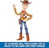 Figura de acción Mattel Disney Pixar Toy Story Woody parlante con accesorios, diversión Roundup de 12 pulgadas coleccionable con más de 30 sonidos y frases 6