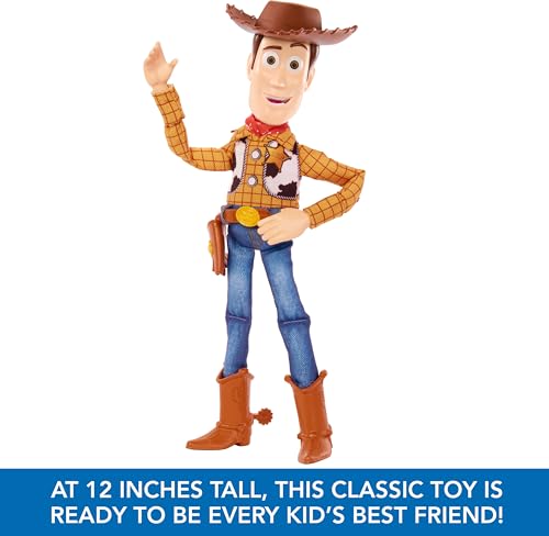 image for Mattel Disney Pixar Toy Story Talking Woody Action Figure & Accessory,