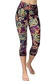 VIV Collection Plus Size Printed Brushed Capris (Wildforest Paisley)