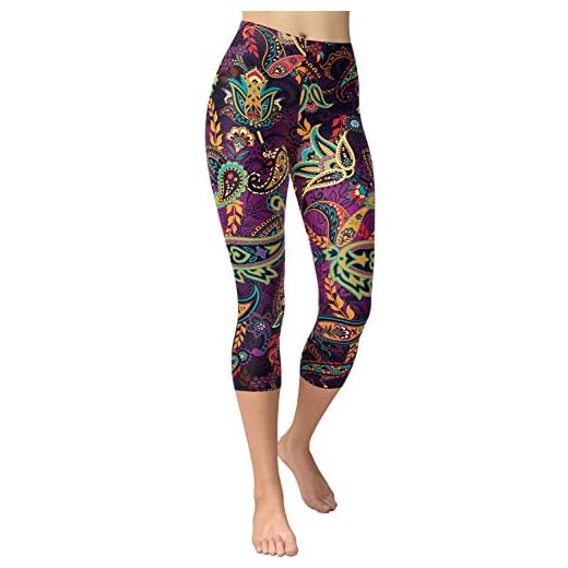 VIV Collection Plus Size Print Capri Leggings, Wildforest Paisley
