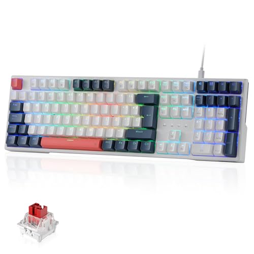Redragon RGB Teclado Gaming Mecánico Cableado 105+4 Teclas,