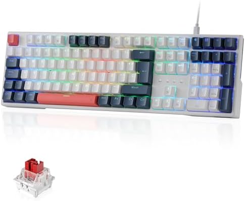 Redragon K668 RGB Mechanical Gaming Keyboard Wired 105+4 Keys, Re...