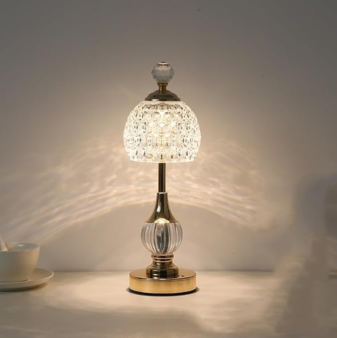 Table Lamp, Cordless Rechargeable Bedside Lamps, 3 Color & Stepless Dimmable LED Touch Lamp, Portable Retro Metal Beside Lamps for Home Bedroom Restaurant Outdoor-image-43