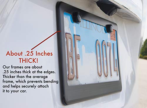 International Tie License Plate Frame, Made With High Grade High Grade And Durable Aluminum (Black German - 2 Pack) #TOP4