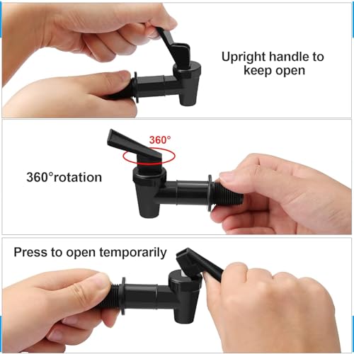 6 Stück Kunststoff Getränkespender Wasserhahn, Wasserspender Ersatz Zapfhahn, Ersatzhahn, Geeignet für kalte und heiße Getränke