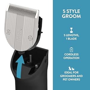   Wahl-Pro-Animal-5-Style-Groom-Clipper-Cat-Dog-Clippers-Precision-Pet-Clippers-Adjustable-5-in-1-Blade-Cordless-Design-80-Min-Runtime