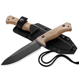 Lionsteel T6 CPM 3V Old Black Blade Natural Canvas Knife