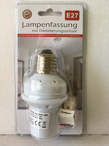 Preisvergleich Produktbild Lampenfassung mit Dämmerungssensor, E27 Dämmerung-sensor