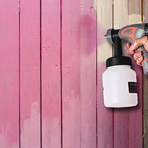 Terratek Paint Sprayer, 650W DIY Electric Spray Gun with 3 Spray Patterns, 2 x 800ml Paint Cups, HVLP Hand Held Spray Gun System, Fence Paint Sprayer, Adjustable Valve, Painting, Varnishing