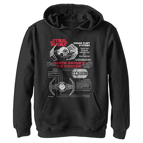 Sweat Star Wars garçon chaud et confortable à capuche noir Sienar