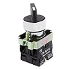 uxcell 22mm Latching 2 NO Three 3-Position Rotary Selector Select Switch ZB2-BE101C