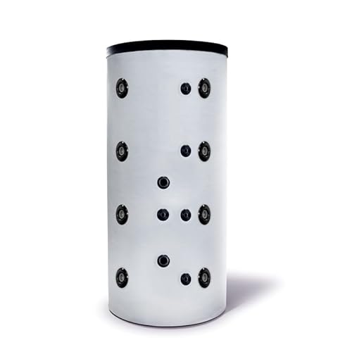 SUNEX Pufferspeicher FISH S5 500l mit 1 Wärmetauscher | Stehend | Solaranbindung möglich | Heizungsanlage mit Festbrennstoff, Gas, Öl, Wärmepumpe | 95 °C | PUR- Dämmung | Ø757×1782 mm