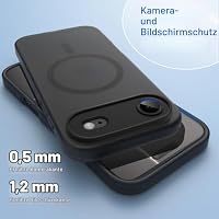 JETech Matte Magnetische Hülle für iPhone Air, Schwarz – Ansicht 6