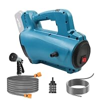 Wasserpumpe für Makita 18 V Akku, elektrischekabellose Gartenpumpe,220W Bewässerungspumpe mit 10M Wasserauslassrohr, 3M Wassereinlassrohr und Duschkopf(Ohne Akku und Ladegerät)