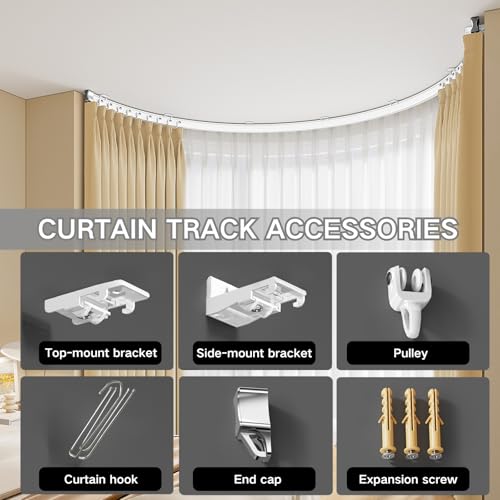 Tringle à rideau flexible pour optimiser les petits espaces et les angles difficiles de 1,6 m
