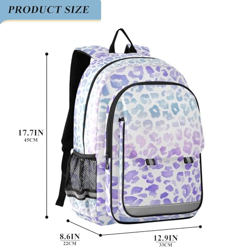 MNSRUU Backpack for School Leopard Purple Tie Dye Laptop Backpack Womens Travel Backpack Mens Casual Daypack College Bookbag Fits 15.6 Inch Laptop2