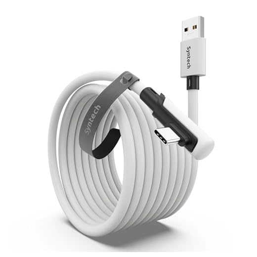 Syntech Link Cable 16 FT Compatible with Quest2/Quest Pro/Pico 4 Accessories and PC/Steam VR, High Speed PC Data Transfer, USB 3.0 to USB C Cable for VR Headset and Gaming PC