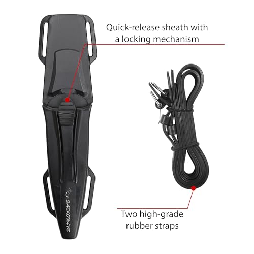 Saekodive Noir Dive Knife - Scuba Diving Knife with Thigh Knife Holster, Dive Knife with Sheath and Leg Strap - Scuba Knife, Spearfishing Knife, Sailing Knife, Saltwater Knife
