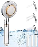 【Verbessertes PP-Baumwollfiltrationssystem, Gesundes Leben】Der im Duschkopf integrierte PP-Baumwollfilter verhindert Verstopfungen und Wasseraufbereitungsfunktionen, wodurch das restliche Fluor und Verunreinigungen im Leitungswasser effektiv entfernt werden können. Mit diesen reinigenden Effekten kann unser Duschkopf Ihnen helfen, das pH-Gleichgewicht Ihres Haares und Körpers wiederherzustellen, Haare und Nägel.