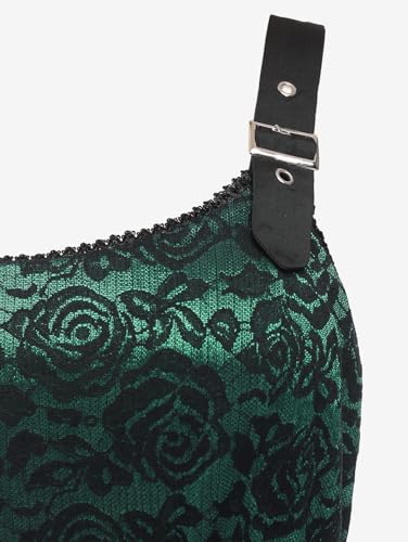 Image of Rosegal Women Plus Size Retro Lace Belt Party Cocktail Dress | 1950s Vintage Dress, Wedding Guest-Formal Bridesmaid Dress, Sleeveless Midi Dress, Retro Rockabilly Pinup Dress