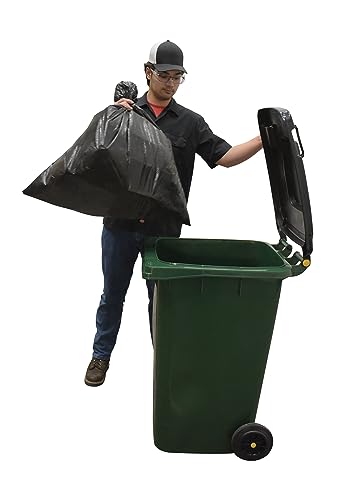Vestil TH-64-GRN High Density Polyethylene 64 Gallon Trash Can Green