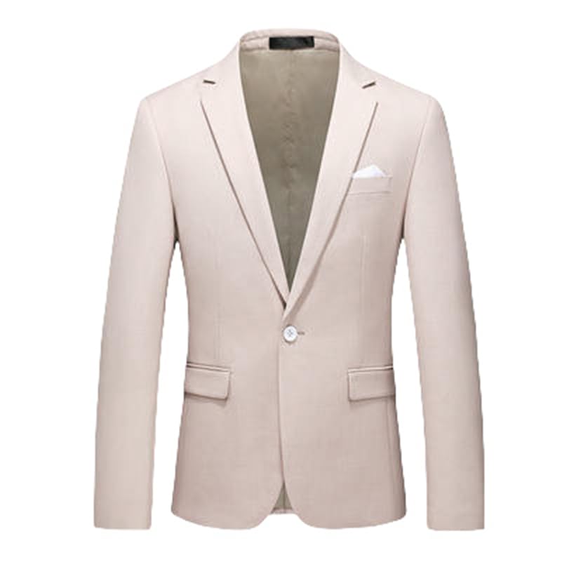 Veste ajustée homme rose rouge au boutonnage simple haut de gamme