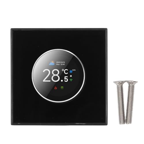 Thermostat, Thermostat Intelligent pour la Maison – Thermostat WiFi Programmable – Neige, Thermomètre Bluetooth avec écran TFT 1,32 Pouces, Contrôle Via Téléphone Portable