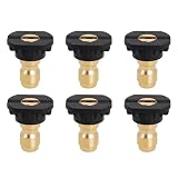 Podoy Black Pressure Washer Tips, 65 Degree Stainless Steel Pressure Washer Nozzle Tips, 1/4 Inch Quick Connect, Orifice 3.0 for 2500Psi, 3000Psi, 3500Psi, 4000Psi (Pack of 6)