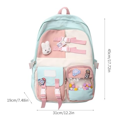 Sac à dos coréen en nylon au design coloré et moderne