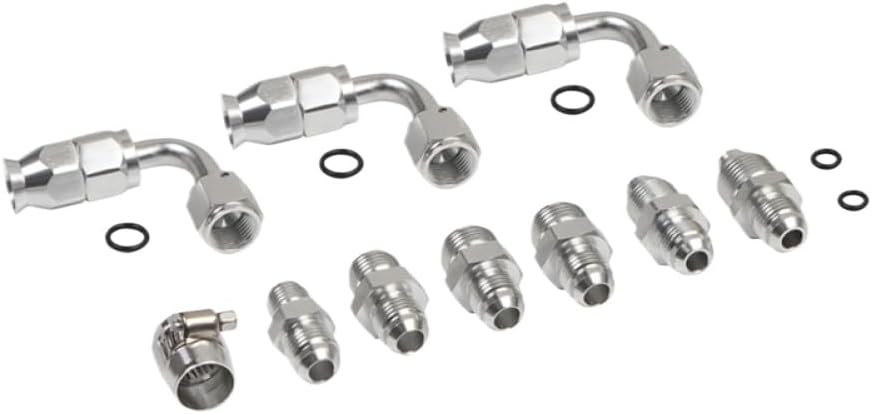 6AN Power Steering Hose Kit Compatible with GM Type II Power Steering Pump for C10 LS Swap Applications