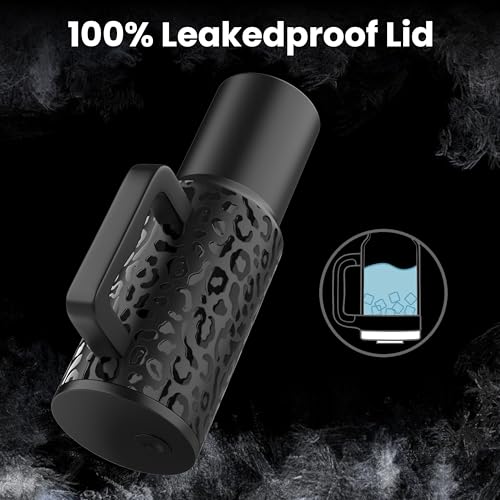 Image of enem Tumbler, Savage Noir, Insulated Premium Vacuum Leak Proof Tumblers, Stainless Steel Travel Mug with Handle, Lid & Straw, 1.2L Tumbler for Coffee, Iced Tea, or Water