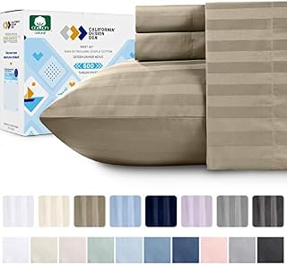 Premium Quality 500 Thread Count 100% Pure Cotton Sheets - 4Piece Khaki Color