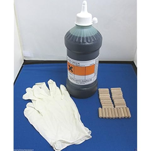 Pennine Green Polyurethane One Shot Adhesive Caravan Floor Delamination Repair Kit + 30 Dowells + Latex Gloves + Syringe Cover