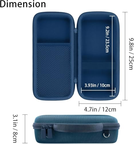 Image of co2CREA Hard Travel Case for Bose SoundLink Flex 2 /1 Speaker, Twilight Blue | Carabiner Attachment, Comfortable Hand Strap, Detachable Shoulder Strap, Accessory Organization, Secure Protective Storage