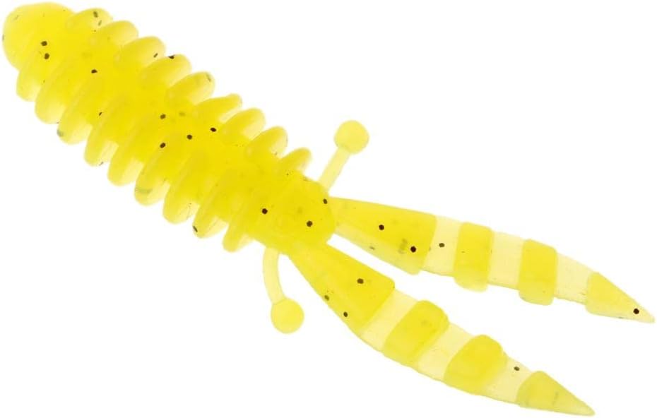 CALANDIS 5 Pieces Bionic Soft Bubble Shrimp Artificial Fishing Baits Set Ginger