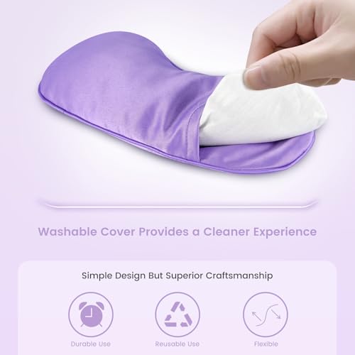SuzziPad Yoga Eye Pillows for Relaxation with Aromatherapy, Weighted Eye mask for Sleeping, Hot & Cold Therapy Compress for Dry Eyes, Meditation Gifts for Women, Purple, 6 Packs - Thumbnail 4