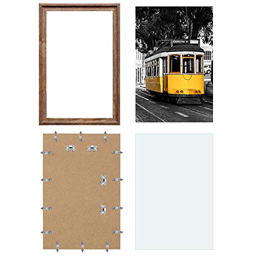 Sild 24X36 Poster Frame Vintage Brown 2 Pack, Rustic Art 24X36 Frame Tabletop Display Wall Mounting Hardware Included #TOP3