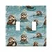 Kawaii Baby Otters 3-Gang Light Switch Cover,Toggle Wall Plates Cover,Outlet Covers,Polycarbonate Thermoplastic,21215157
