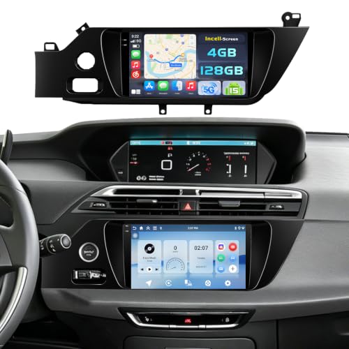 Ohradio 4G+128G Android 15 Autoradio 9" pour Citroën C4 Picasso 2014-2020