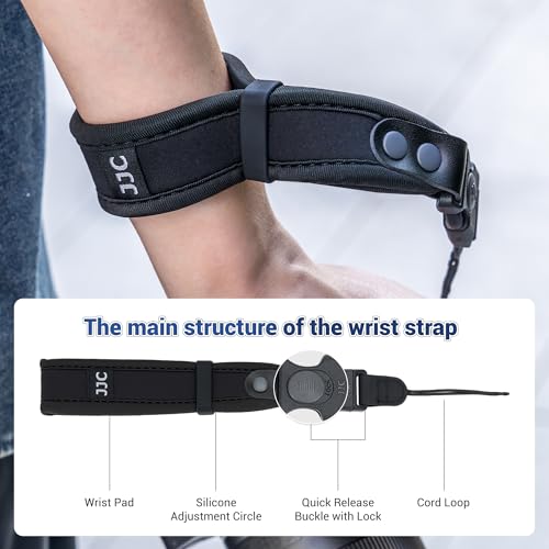 Image of JJC Camera Hand Strap Wrist Strap for Canon EOS R50 Nikon Z6 II Z7 II Z50 | Updated Soft Strap for Sony A6000 A6100 A6300 A6400 A6500 A6600 A6700 A7RVI A7RV A7RIV A7V A7IV & More DSLR Mirrorless Camera